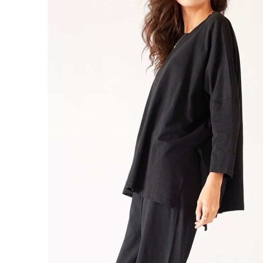 Mersea Cotton Black Quiet Luxury Lagen Look Tuni
